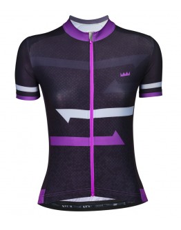 Women's Cycling Jersey HORIZON Black Violet