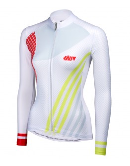 Women's Long Sleeves Cycling Jersey GALLOP White